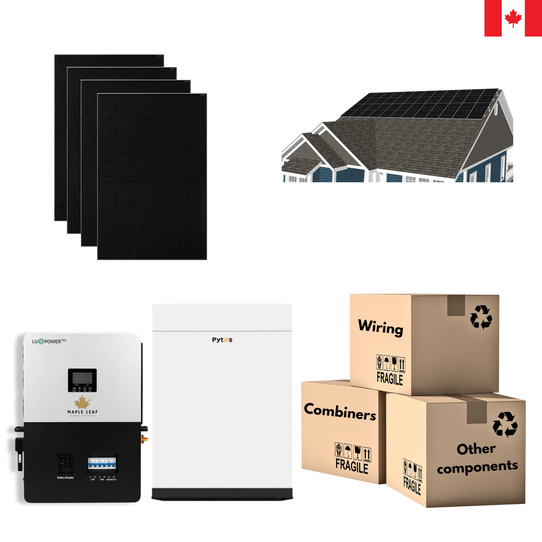 All-Black 400W Solar Panels | Pytes Battery | Luxpower 6000XP | Off-Grid Solar Kit