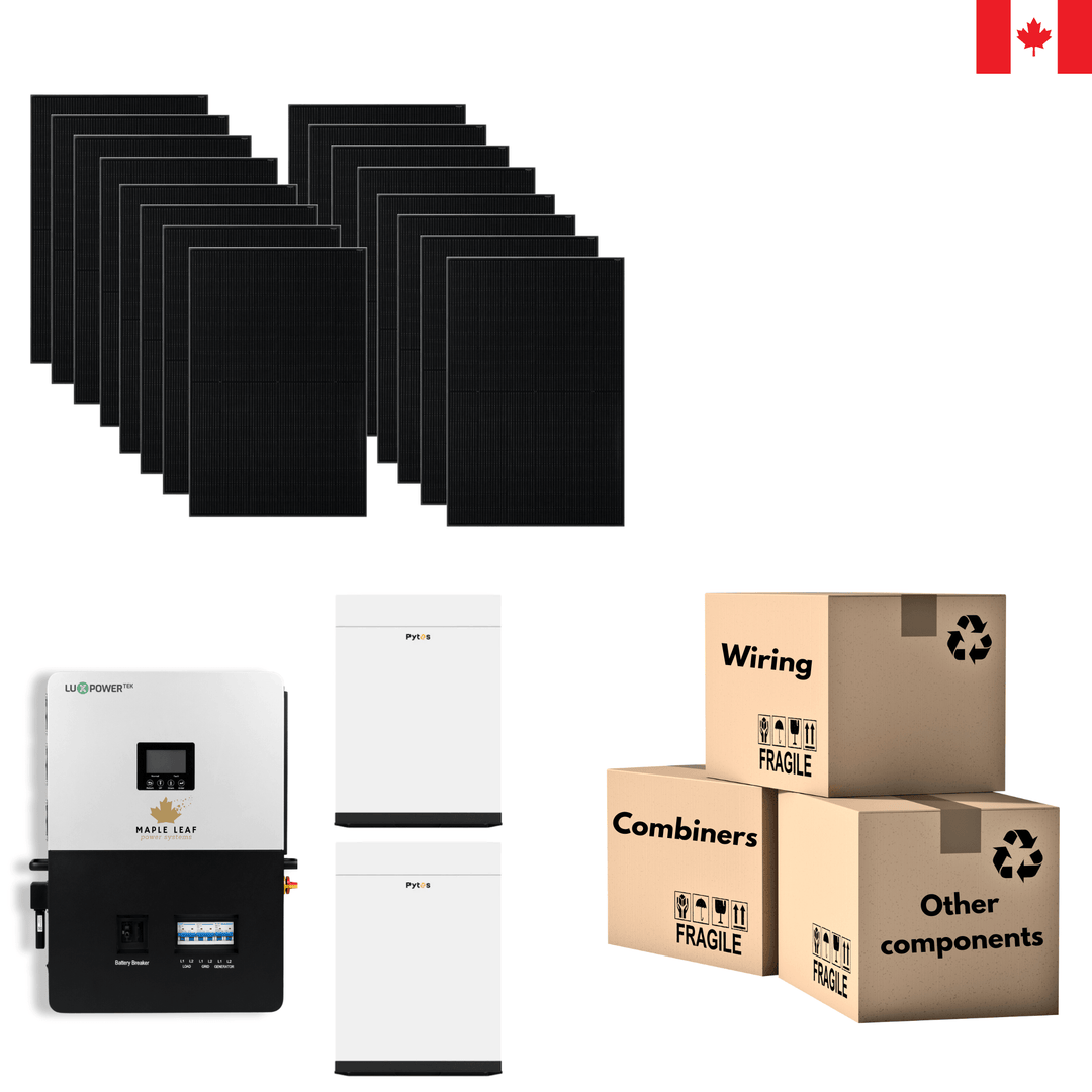 All-Black 400W Solar Panels | Pytes Battery | Luxpower 6000XP | Off-Grid Solar Kit