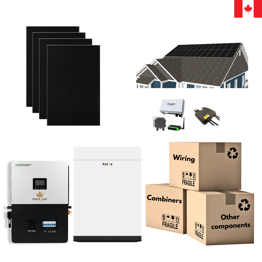 All-Black 400W Solar Panels | Pytes Battery | Luxpower 6000XP | Off-Grid Solar Kit