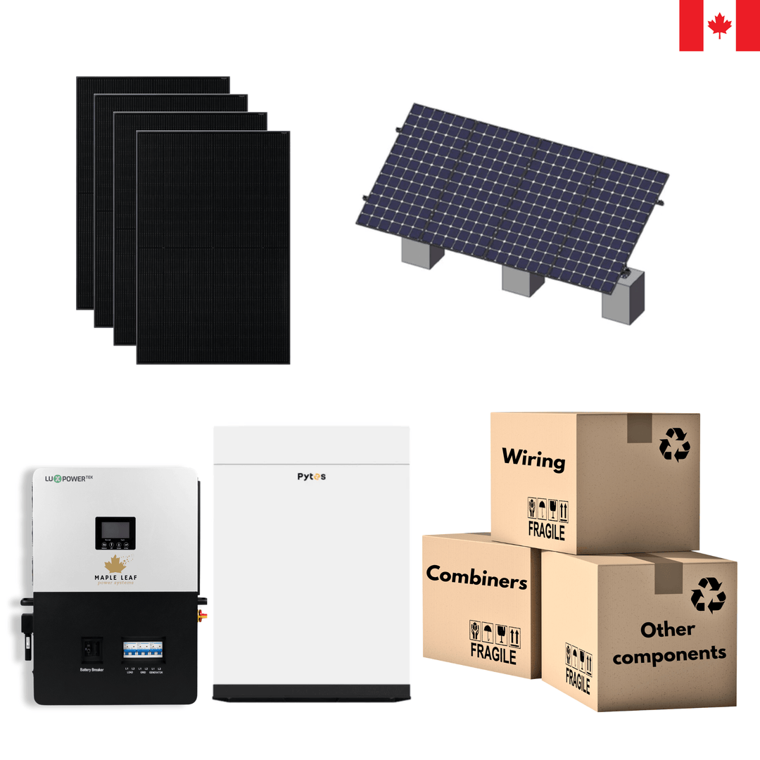 All-Black 400W Solar Panels | Pytes Battery | Luxpower 6000XP | Off-Grid Solar Kit