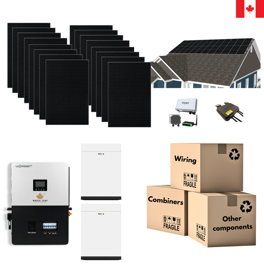 All-Black 400W Solar Panels | Pytes Battery | Luxpower 6000XP | Off-Grid Solar Kit