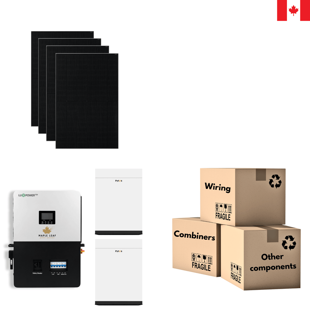 All-Black 400W Solar Panels | Pytes Battery | Luxpower 6000XP | Off-Grid Solar Kit