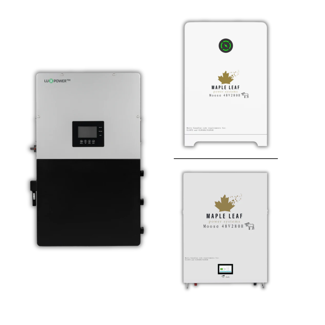 Luxpower 18Kpv Solar Inverter & Maple Leaf 48V280AH [Heated] Battery Pack - Hybrid & Off-Grid Solar Inverter ESS Battery Solution | UL9540A, UL9540 Certified