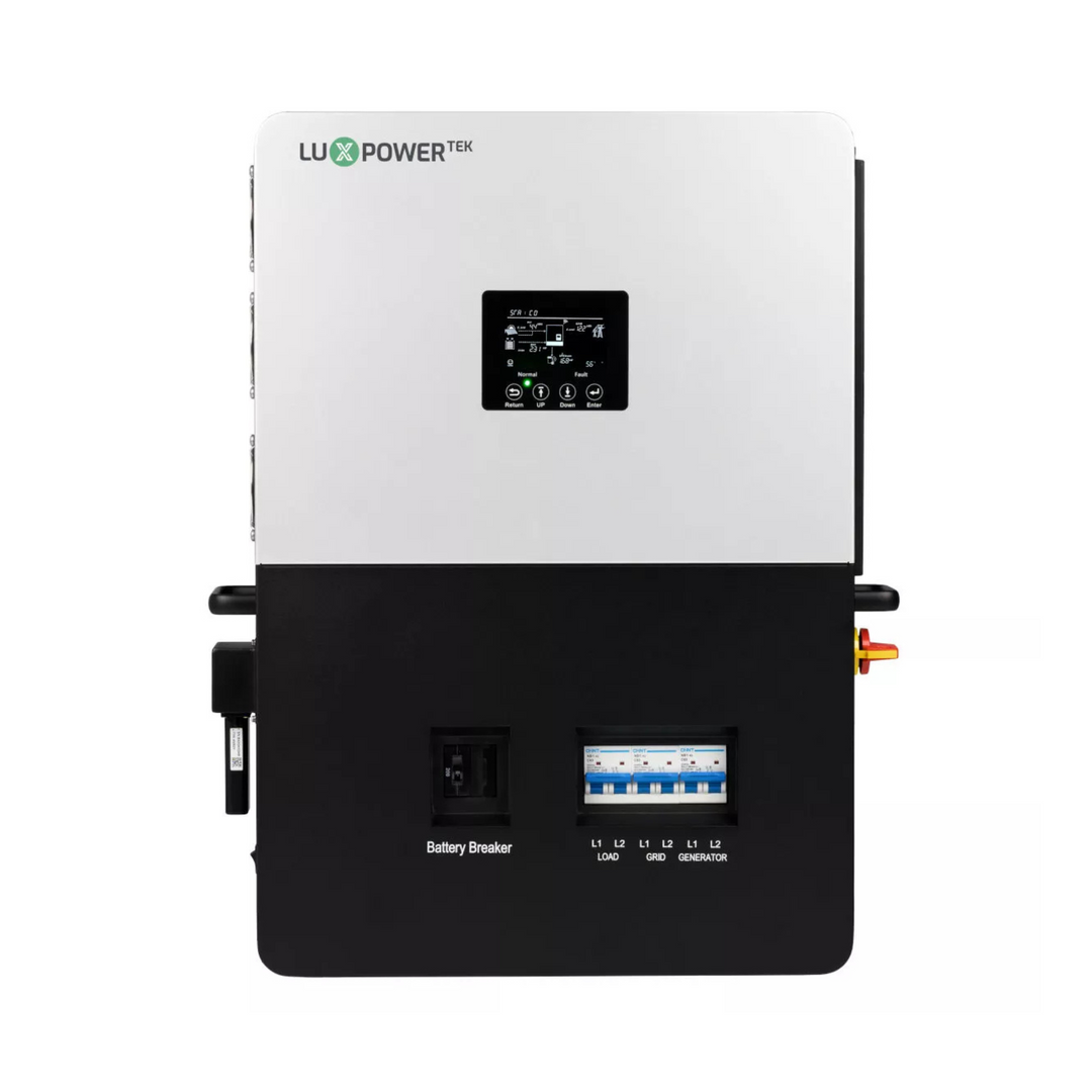 Luxpower SNA-NB-US 6K Hybrid Off Grid Inverter - No Breaker | 6000XP | 8000W PV Input | 6000W Output | 48V 120/240V Split Phase | W/ Generator Port, Touch Screen LCD, Remote Control Features | UL & CSA Approved