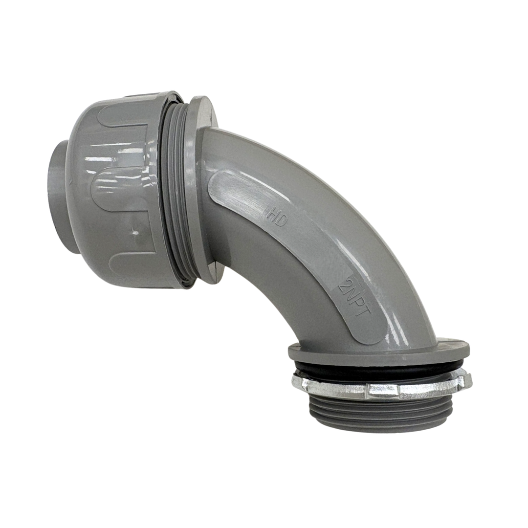 Anamet Liquid Tight Fittings Non-Metallic Connector - 3-Piece -  2", 1 1/2", 1 1/4", 1", 3/4", 1/2"  - Straight or 90-Degree Swivel - For Electrical Conduit - NMLT Series