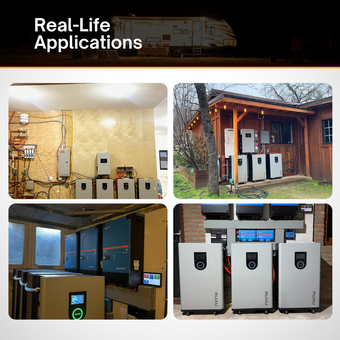 RUiXU Lithi2-16 16kWh LiFePO4 Battery | 51.2V 314Ah | Whole House Battery Backup | UL1973 UL9540A | Solar Battery Storage for Home | Off-Grid Power System | Outdoor Wall Mount & Mobile Design