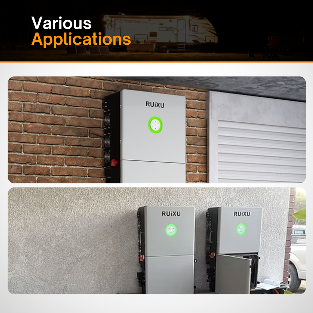 RUiXU RX-12K 12kW Split Phase Hybrid Inverter | UL1741 Certified | 120/240V & 120/208V | Whole Home Backup | Off-Grid & Grid-Tie Compatible | 4 MPPT | IP65 | Generator Ready