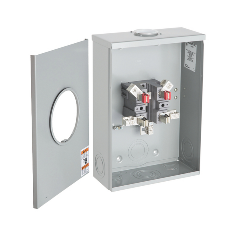 ABB BS2 Series 200A Dual Lug Meter Base| Meter Socket | Weatherproof Type 3R | Durable | Durable & CSA Approved | Overhead or Underhead