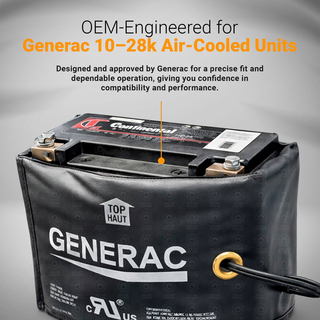 Generac 7211 Battery Heater Kit for 10–28kW Air-Cooled Generators | Cold Weather Starting Protection & Extended Battery Life