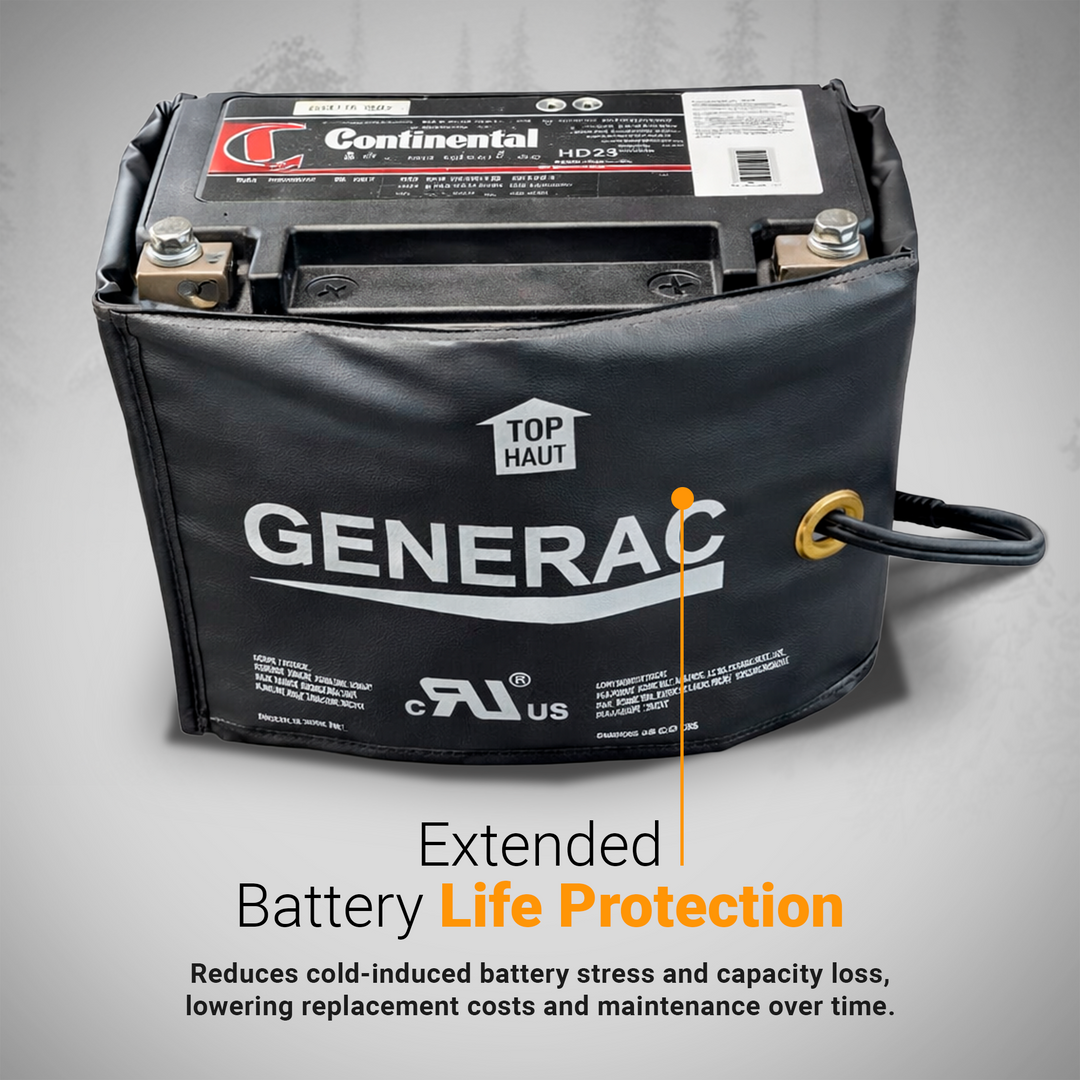 Generac 7211 Battery Heater Kit for 10–28kW Air-Cooled Generators | Cold Weather Starting Protection & Extended Battery Life