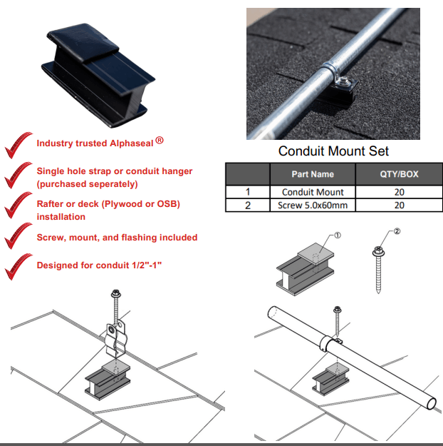 Conduit Mount Roof Tech RT-Conduit Mount
