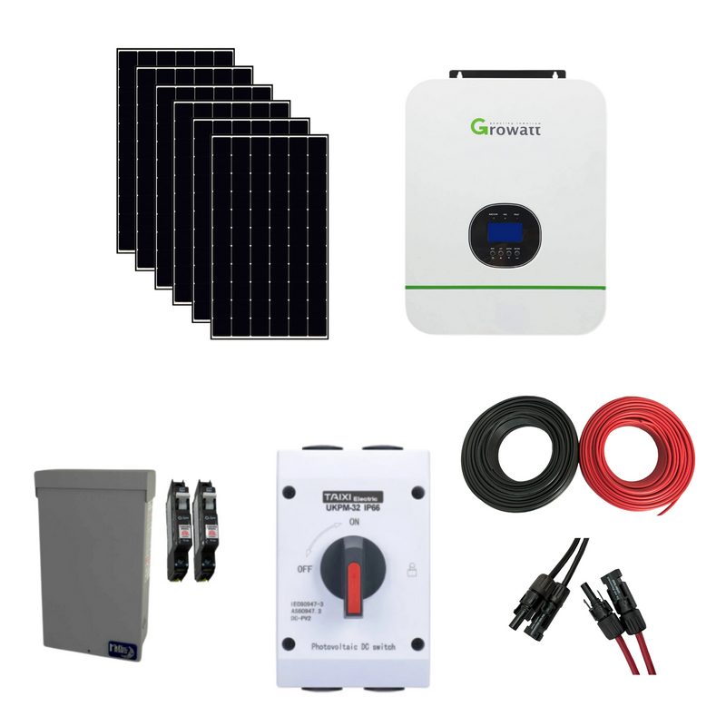 24v 3000W 80A All In One Solar Kit - Max 4.5kw Of Solar | Optional AC Input | W/ Generator | Perfect for On-grid & Off-grid Systems