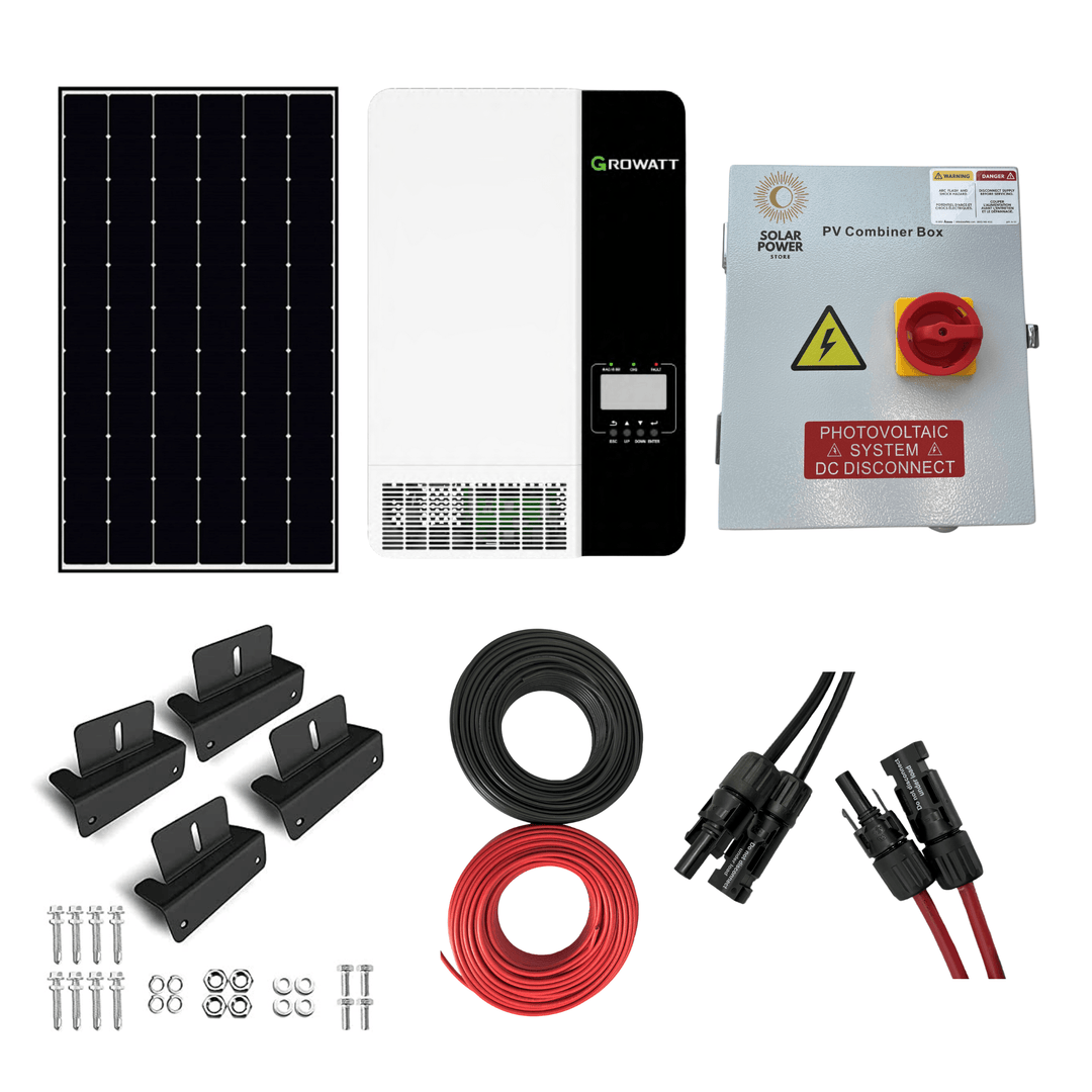 48v 3500W 80A All In One Solar kit - Max 4.5kw Of Solar | Optional AC Input | W/ Generator | Perfect for On-grid Systems