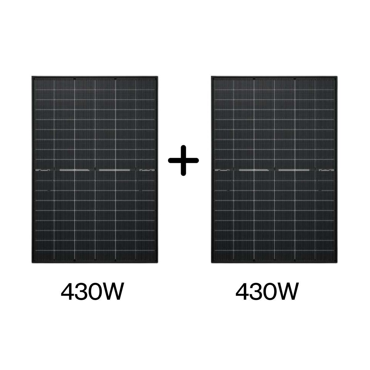 Maple Leaf All Black Bifacial Solar Panel 860W (2 x 430W) - N-type Mon