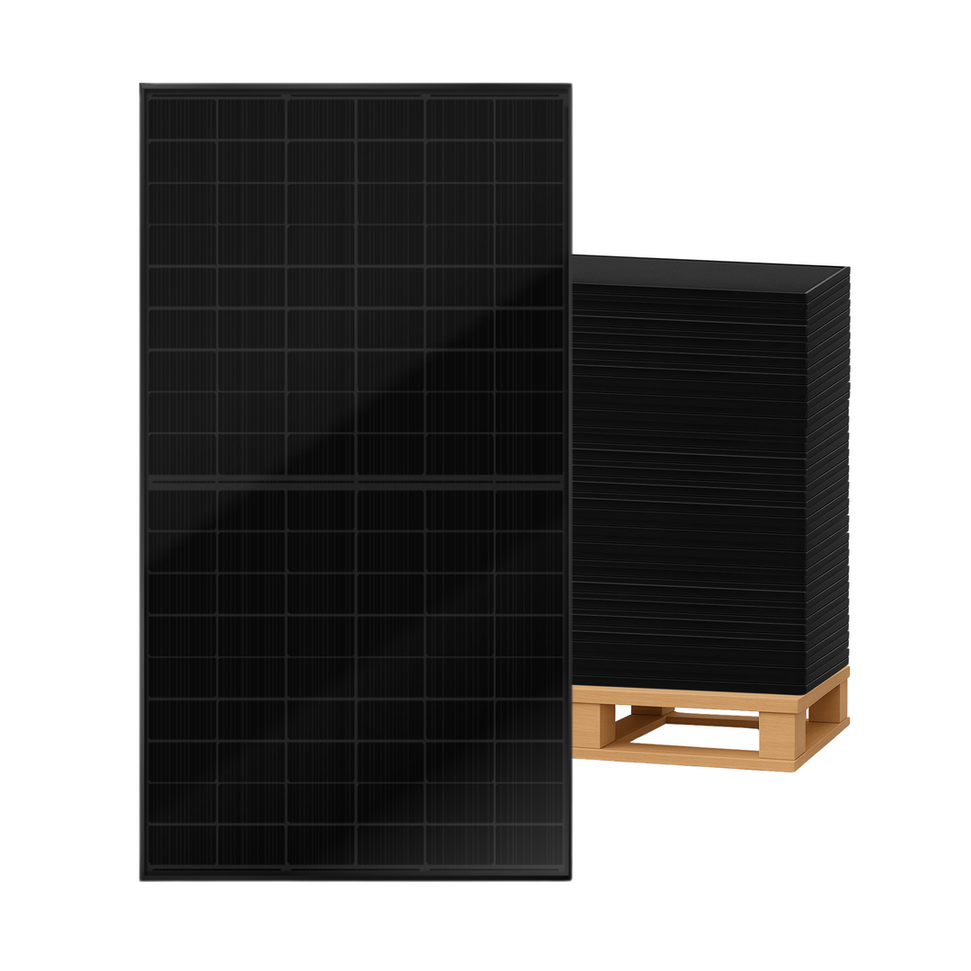 Thornova TS-BBT54 (440W) Bifacial Solar Panel - Pallet of 31 Panels – 54 Cell N-Type TOPCon High Efficiency All Black Monocrystalline Module | Residential Rooftop Solar Panels for Home, Grid-Tie, Off-Grid & Hybrid Solar Energy Systems (PALLET)
