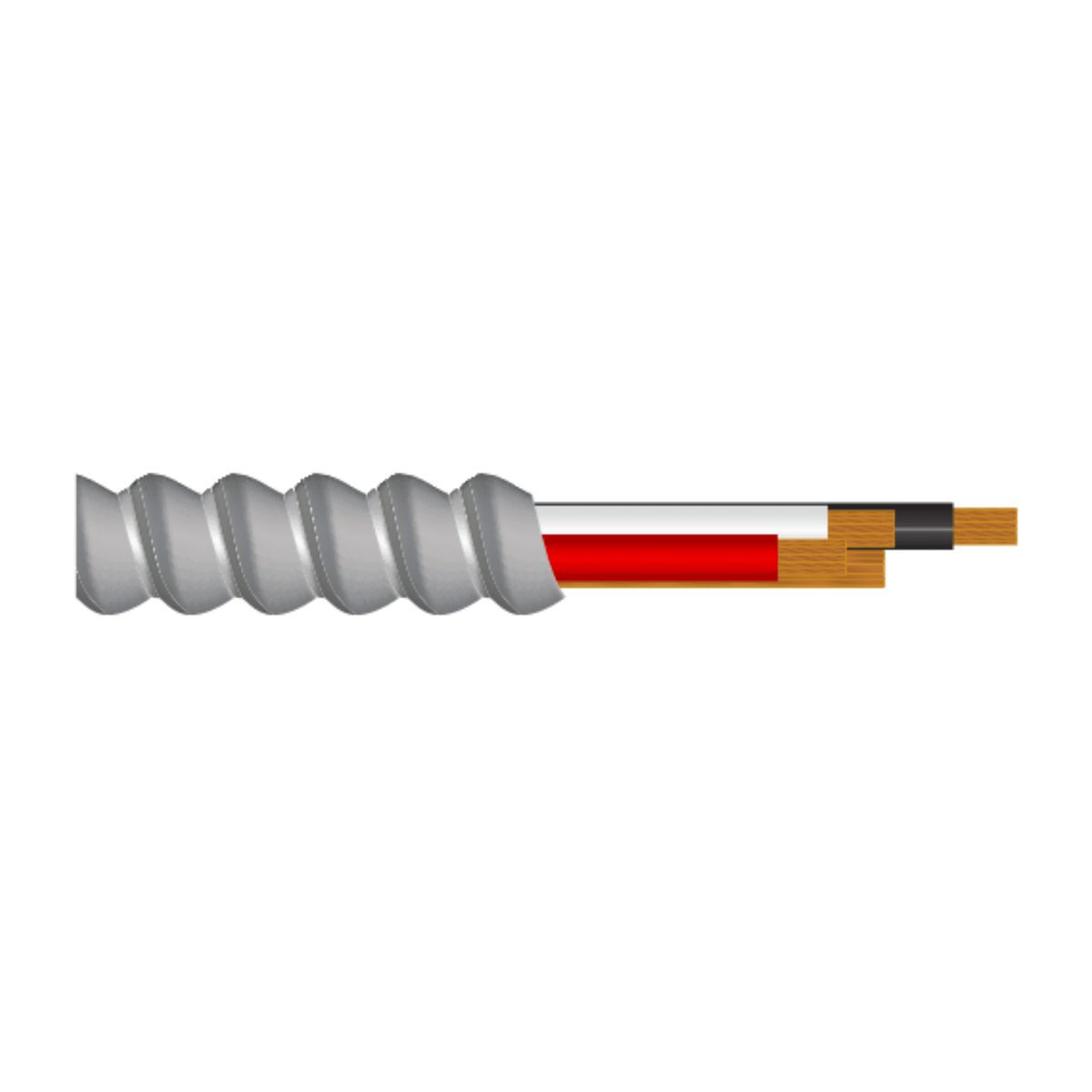 3 Conductor BX Cable - Aluminum Interlocked | Operating Temperature -40°C  to +90°C