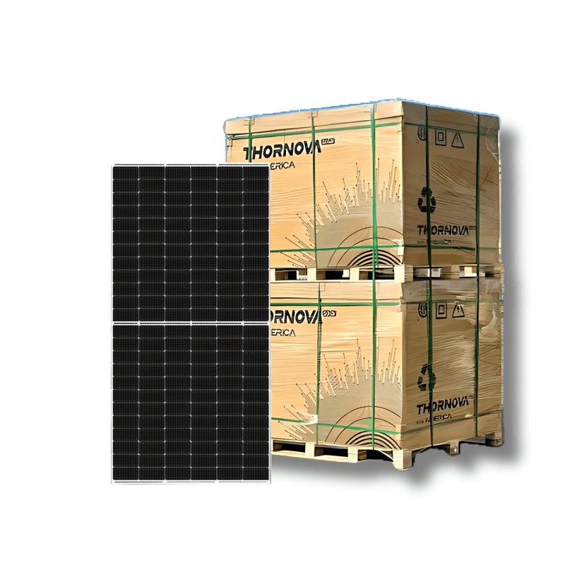 Thornova Solar- TS-BGT72(580) - Pallet of 31 - High-efficiency Bifacial Dual Glass TOPCon Module | IP68 Rating Junction Box