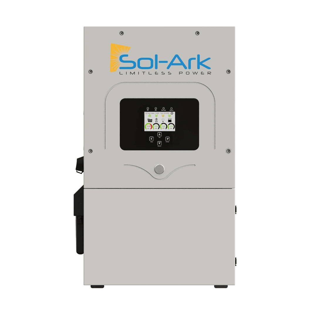 Sol-Ark 15K Solar Power Kit | 550W+ Tier-1 Class Bifacial Solar Panel| 48V 5.12kWh Pytes V5 Battery | Solar Power Kit for Home, Cabin & Off-Grid/Hybrid