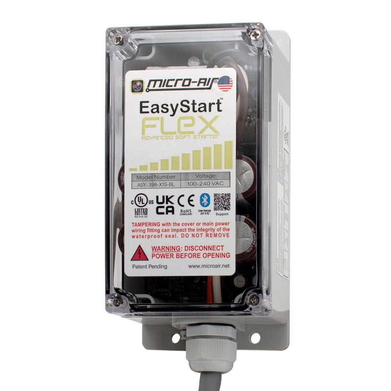 EasyStart™ Flex Home AC Soft Starter – Micro-Air Soft Start Kit for Air Conditioners & Heat Pumps | One-Size-Fits-All Up to 6 Tons | Generator, Inverter & Solar Power Compatible | Quiet Startup & Energy Efficient HVAC Solution