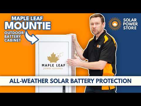 Maple Leaf Mountie - Safe Outdoor Battery Cabinet | Insulated Waterproof Steel Enclosure for Server Rack & Solar Power System Batteries | IP65 Rated Battery Power Outdoor Cabinet