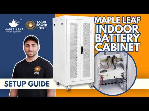 Maple Leaf Indoor Battery Cabinet for Solar Power Systems | Fits Standard Server-Rack Batteries | Durable All-Steel Construction | Version 2