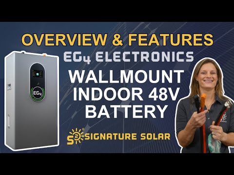 EG4 14.3kWh Wall Mount Indoor Lithium Battery - 51.2V 280Ah | Built-in 200A BMS | Self-Heated | Fire Arrestors | IP20 Ratings | UL Certified