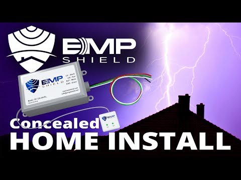 EMP Shield Single Phase 120/240 Volt - Home EMP | Lightning Protection Plus CME Defense | W/ Concealed Model | Remote LED