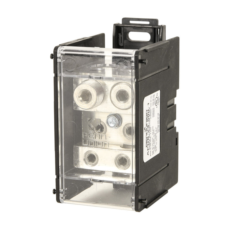 Penn Union Power Distribution and Splicer/Reducer Blocks for Solar Battery Systems – 760A, 4 Input Battery Terminal Distribution Block (Bus Bars), Power Distribution Block, and Power Junction Block for Marine, RV, Home, and other Solar Power Applications