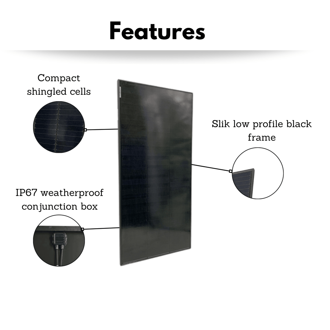 12v 100w Solar Panels - Extra Compact 110w Monocrystalline Shingled Solar Panels