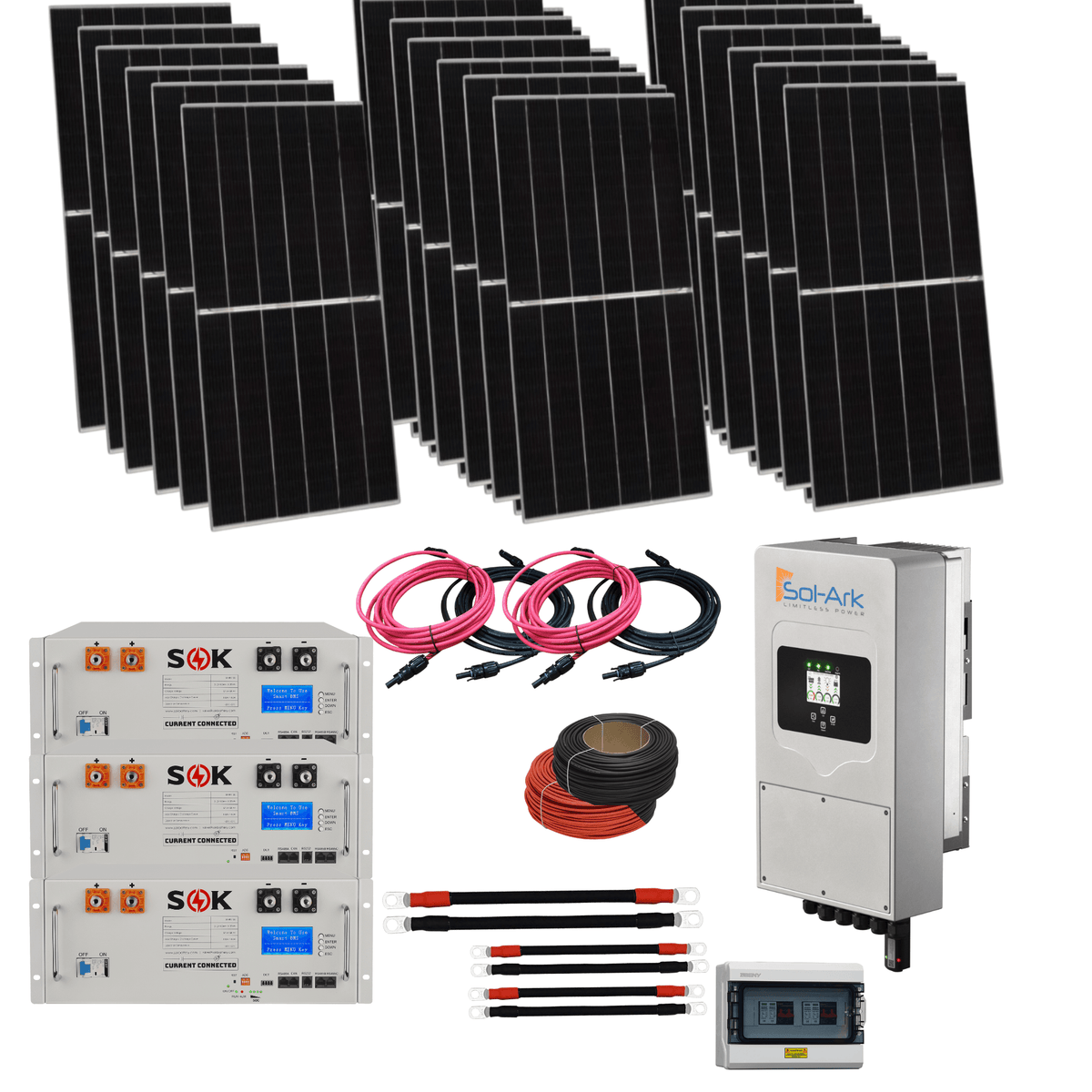 Base Kit Sol-Ark 48v 5K-Solar Kit - Optional Split Phase [120/240] | W/  Charge Controller