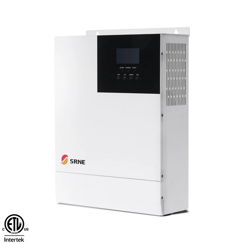 SRNE 24V 3000W Inverter Charger - 1400w Solar Input, Certified to CSA Requirements, Perfect Canada Green Home Program