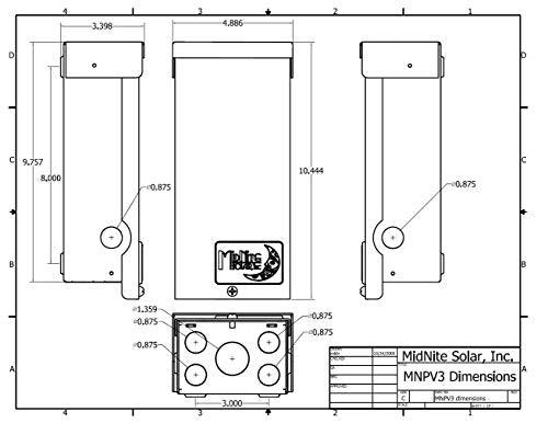 Midnite Solar Photovoltaic Combiner - 3-Position, Model# MNPV3