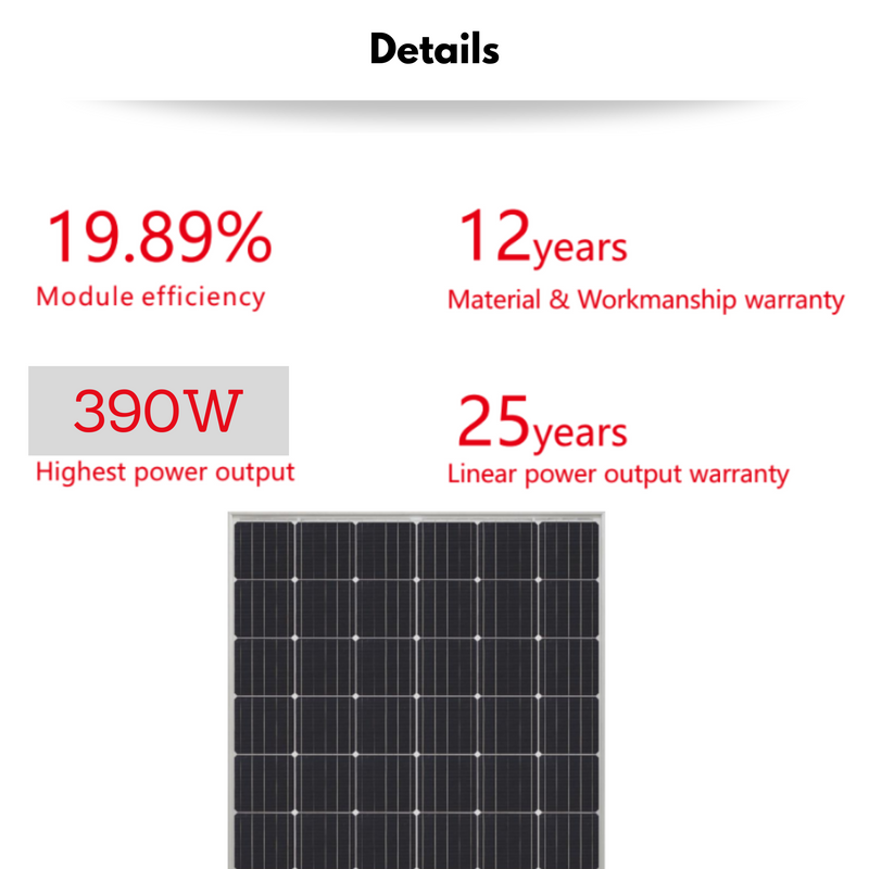 VSUN 390-72M Solar Module - High-Efficiency Monocrystalline Solar Panel | CSA Approved | Ships From Canada