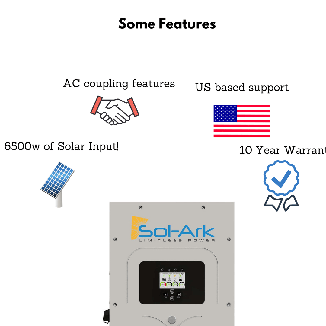 Sol-Ark 8K All-In-One  Hybrid Inverter - Battery Flexible | Remote Access Monitoring | IP65 / NEMA 3R Enclosure