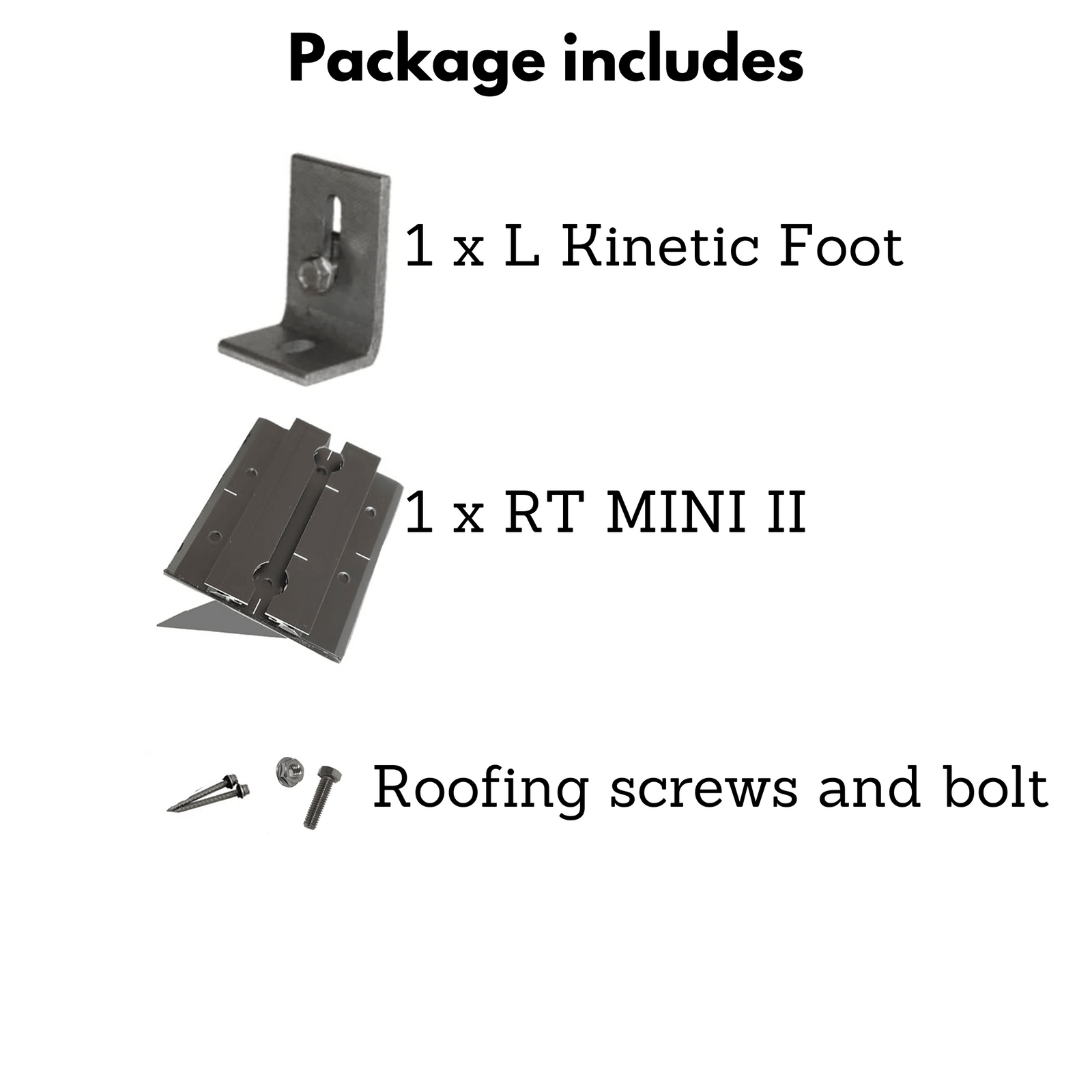 Rt Mini Roof Tech RT MINI II - RT MINI 2 and Kinetic L-foot package