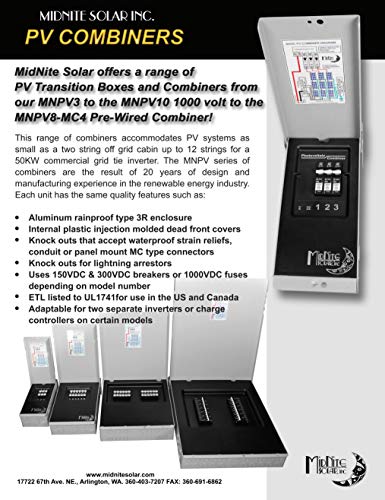 Midnite Solar Photovoltaic Combiner - 3-Position, Model