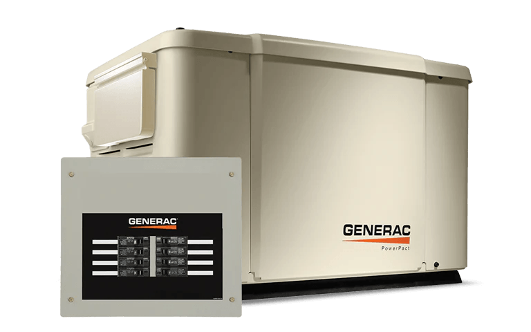 Generac 7.5 KW Air Cooled Standby Generator Steel Enclosure 8 Circuit