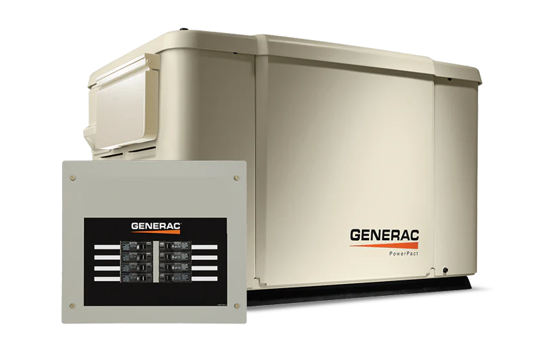 Generac 7.5 KW Air Cooled Standby Generator Steel Enclosure 8 Circuit