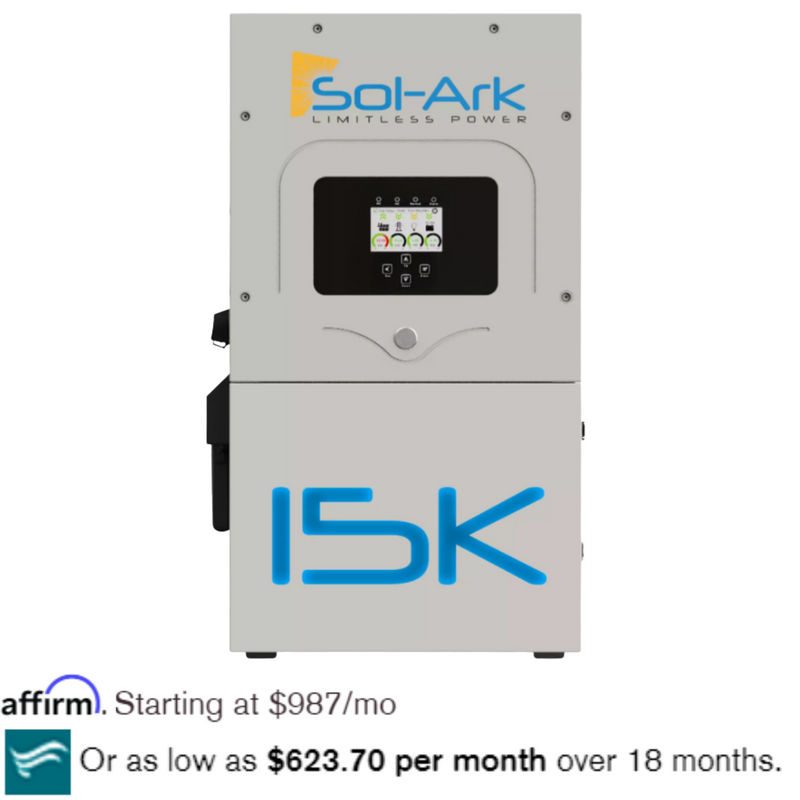 Sol-Ark 15K Hybrid Solar Power Inverter - All-In-One Inverter | With Max PV Of 19000w