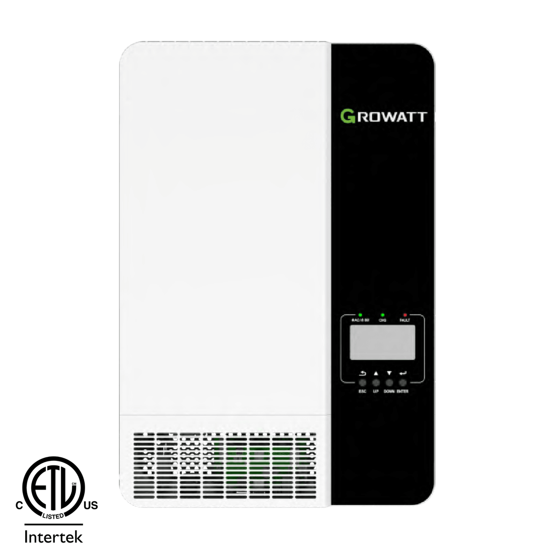 Growatt Solar Inverter 48V SPF 3500TL LVM-US 120V - Split Phase 120/240 With Two Units