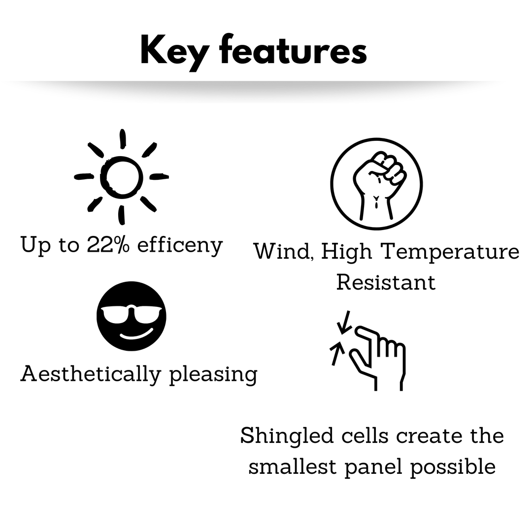 12v 100w Solar Panels - Extra Compact 110w Monocrystalline Shingled Solar Panels