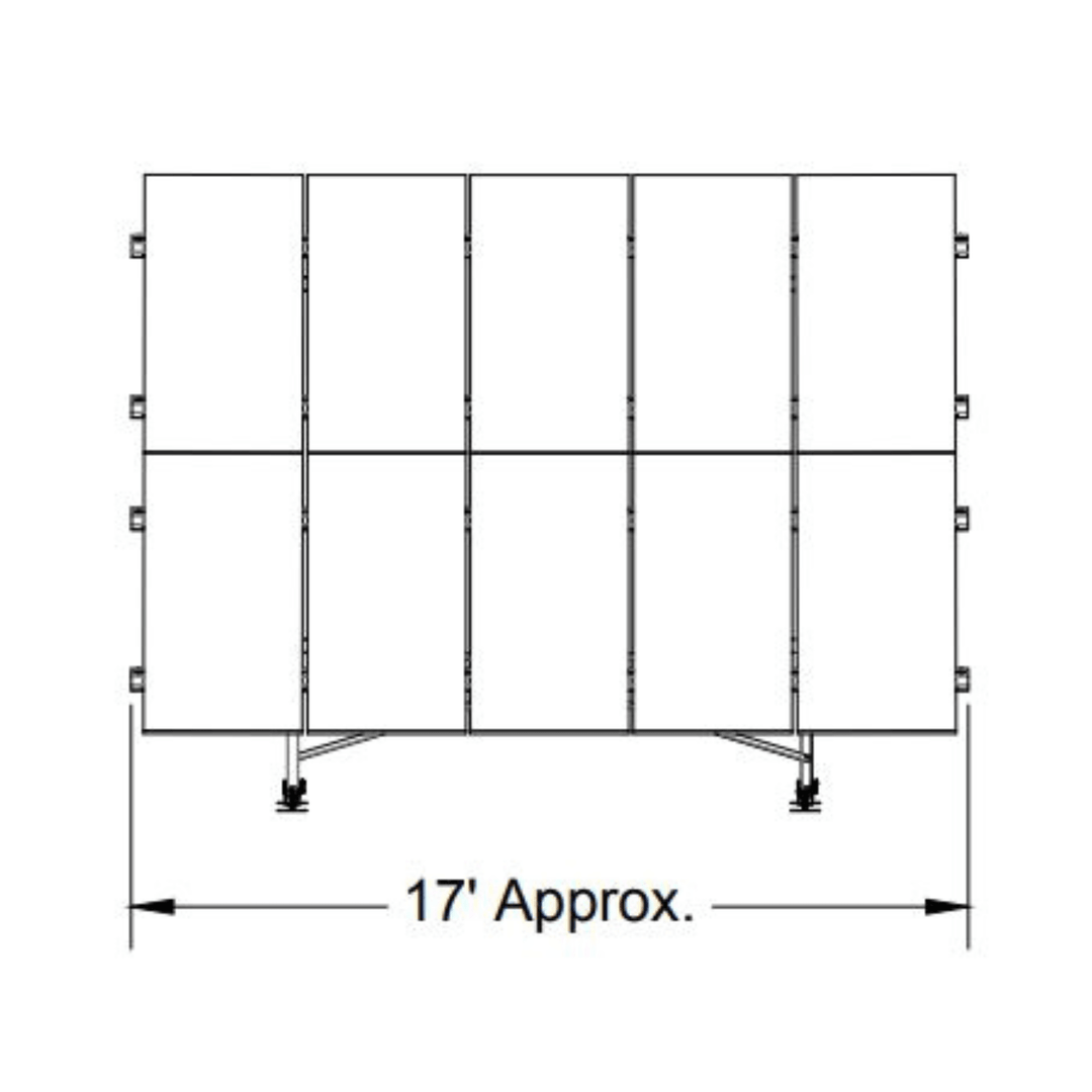 Kinetic Solar Angle-Adjustable Ground Mount Kit - 6, 8, 10, 12 ,16, Or 18 Panel Ground Mount | Easy Installation