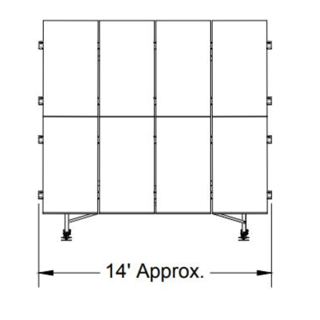 Kinetic Solar Angle-Adjustable Ground Mount Kit - 6, 8, 10, 12 ,16, Or 18 Panel Ground Mount | Easy Installation