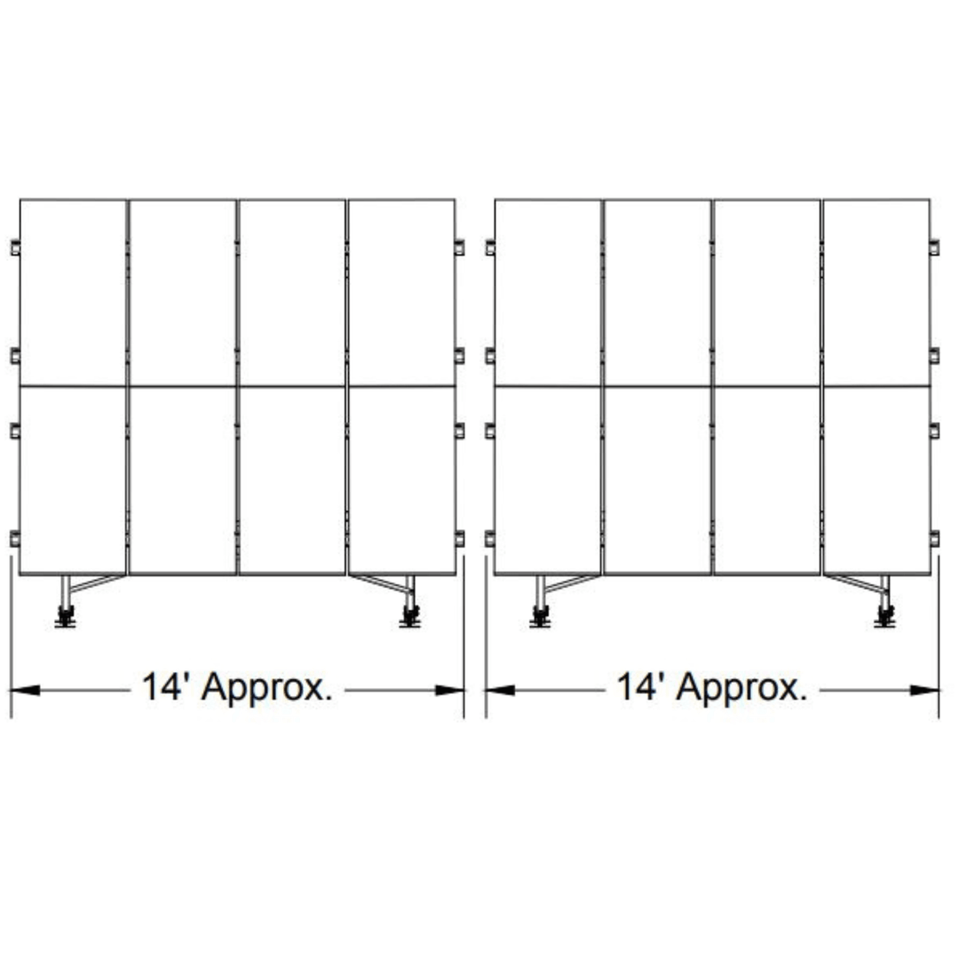 Kinetic Solar Angle-Adjustable Ground Mount Kit - 6, 8, 10, 12 ,16, Or 18 Panel Ground Mount | Easy Installation